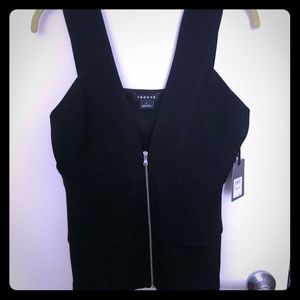 NWT Trouve zipper front peplum tip - Small
